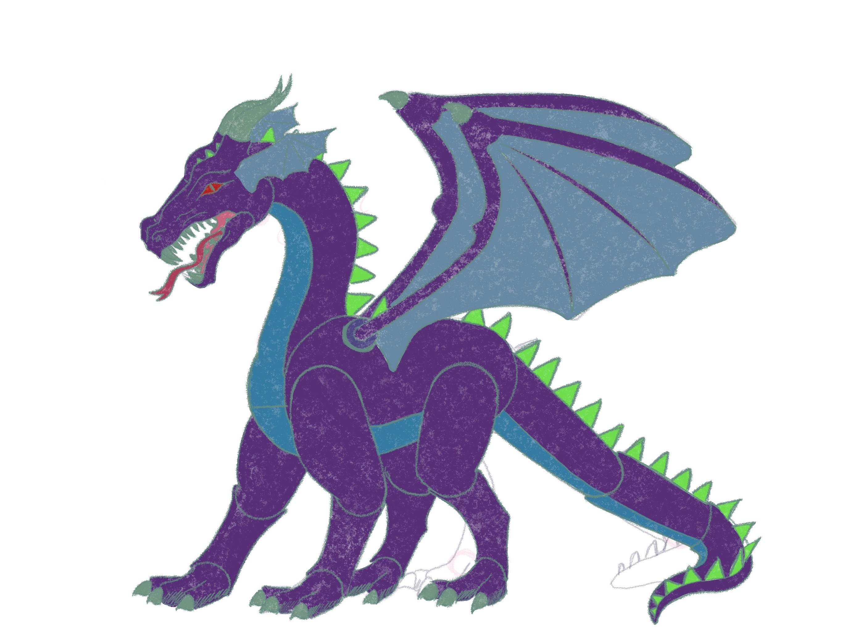 Oversized Toy Dragon Concept Art by Jana Lowinski